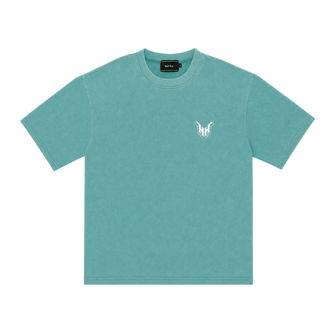 Vintage T-shirt Fly - Turquoise